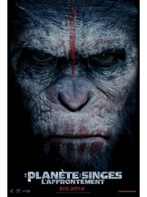 affiche du film La Planète des singes : l'affrontement